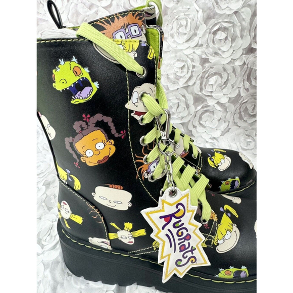 NWOB Nickelodeon RUGRATS Size 9 Dolls Kill ”All Growed Up” Printed Combat Boots - Picture 6 of 12